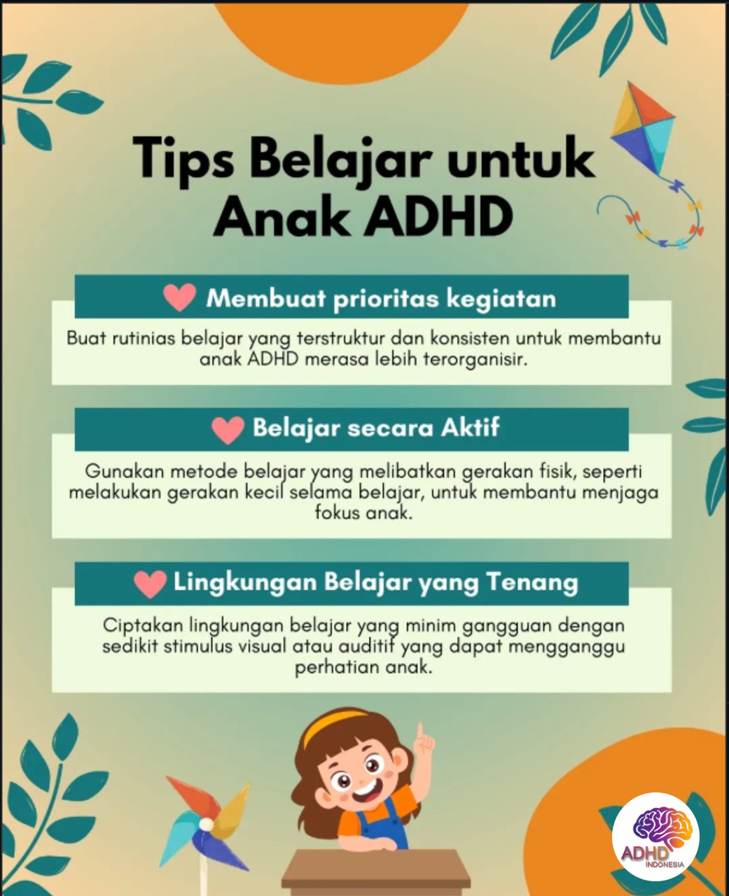 Strategi Belajar yang Cocok untuk Anak ADHD di Kabupaten Banyuasin